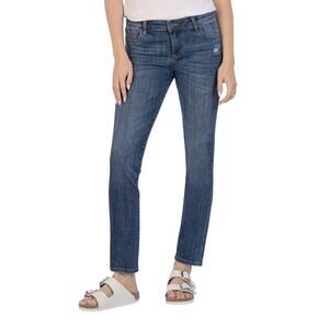 KUT from the Kloth Sz 10 Medium Wash Catherine Boyfriend Jeans Mid Rise O15-4